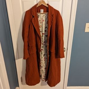 Son de Flor Claudia Twill Linen Coat